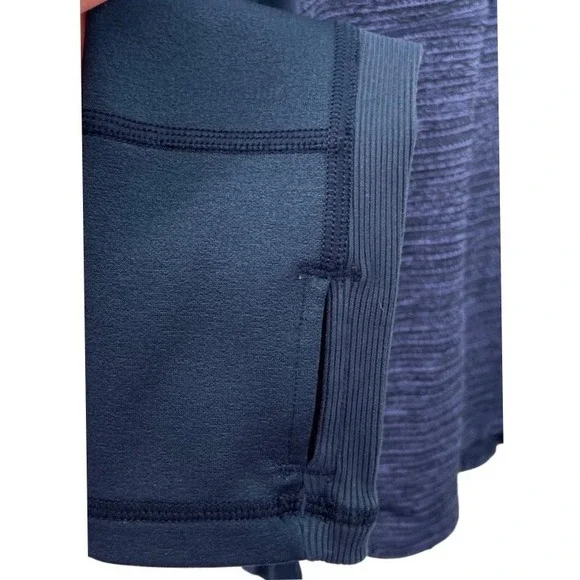 Calia Quarter Zip Pullover Womens Small Navy Blue Space Dye Thumbhole - Picture 8 of 11